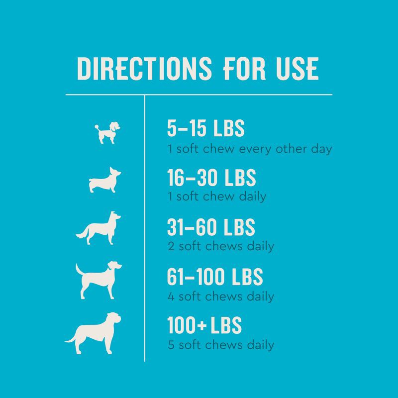 slide 5 of 8, VetIQ Calming Chew Dog Supplements - Smoke - 60ct, 60 ct