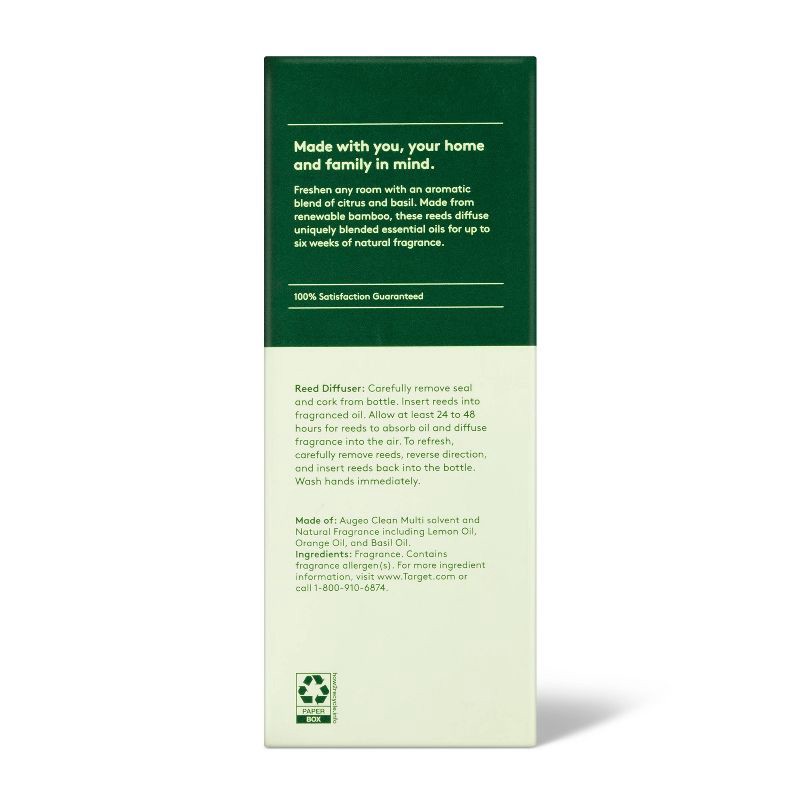 slide 3 of 3, Liquid Reed Diffuser - Citrus & Basil - 2 fl oz - Everspring™, 2 fl oz