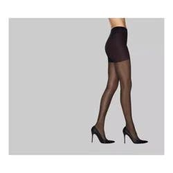 Hanes Women's 2pk Modern Support Graduated Compression Tights - Black M: Sheer Toe, Control Top, High Waisted