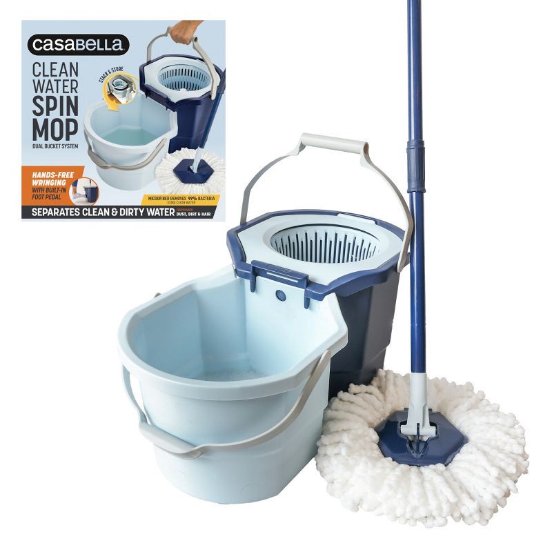 slide 13 of 17, Casabella Clean Water Spin Mop, 1 ct