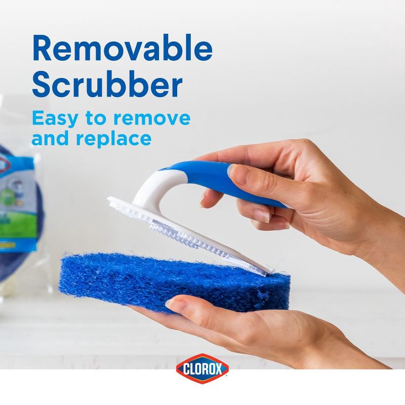 slide 9 of 10, Clorox Tub & Tile Handheld Scrubber, 1 ct