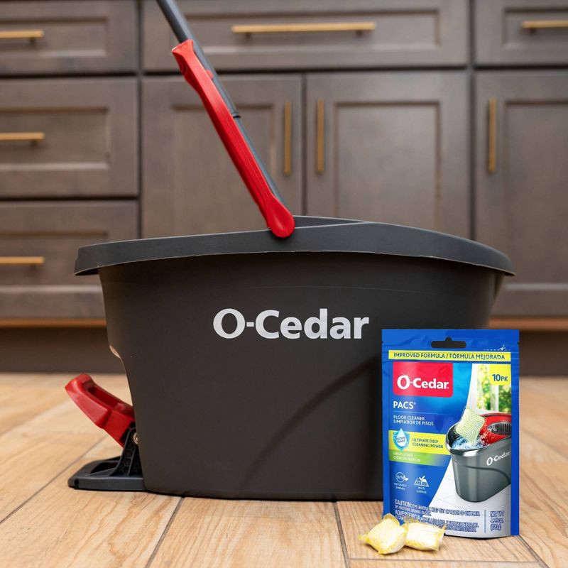 slide 10 of 12, O-Cedar Crisp Citrus PACS Hard Floor Cleaner - 10ct, 10 ct