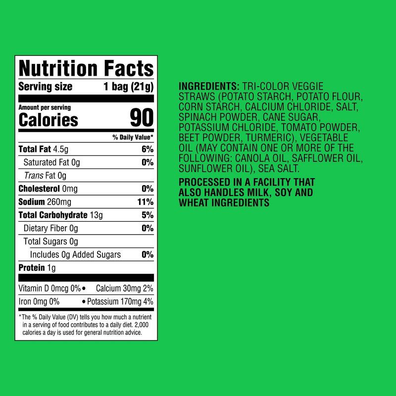 slide 5 of 5, Sea Salt Veggie Straws Potato & Vegetable Snack Multipack - 12ct/.75oz - Good & Gather™, 12 ct, .75 oz