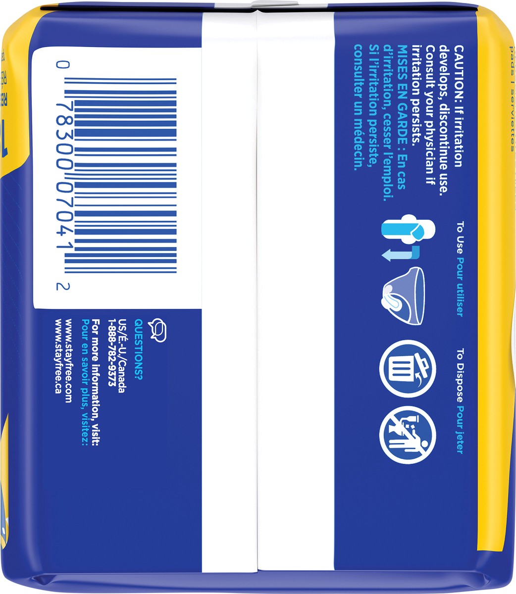 slide 2 of 6, STAYFREE Ultra Thin Pads Regular with Wings 18ct, 18 ct