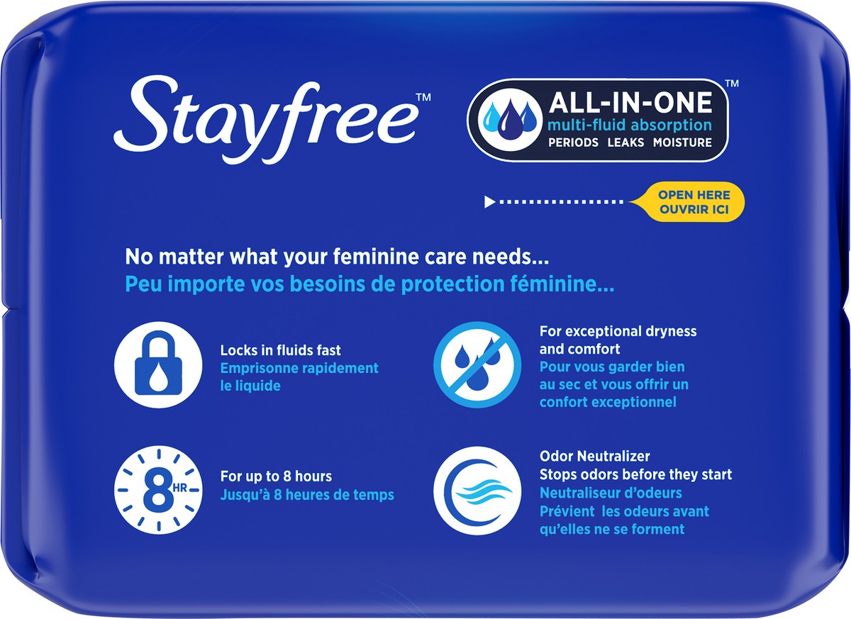 slide 4 of 6, STAYFREE Ultra Thin Pads Regular with Wings 18ct, 18 ct