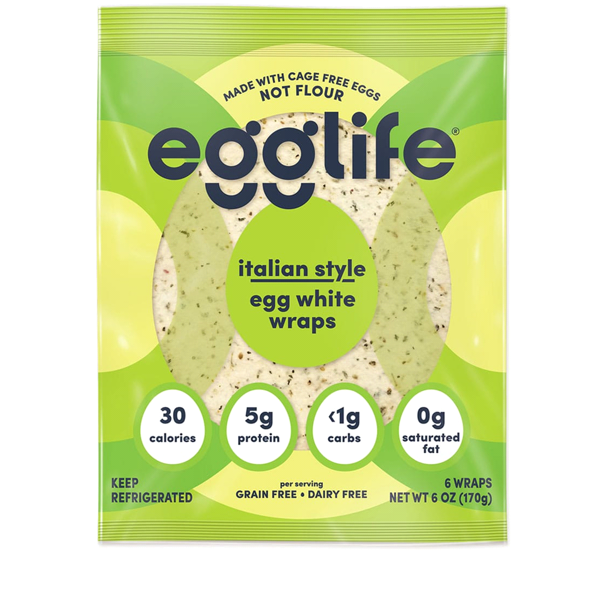 slide 1 of 13, egglife Italian Style Egg White Wraps, 6 oz