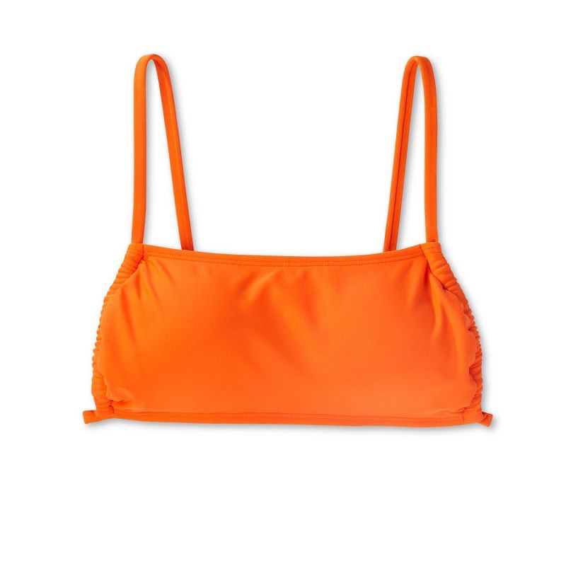 Women's Tunneled Side Detail Bralette Bikini Top - Wild Fable Orange XXS 1  ct