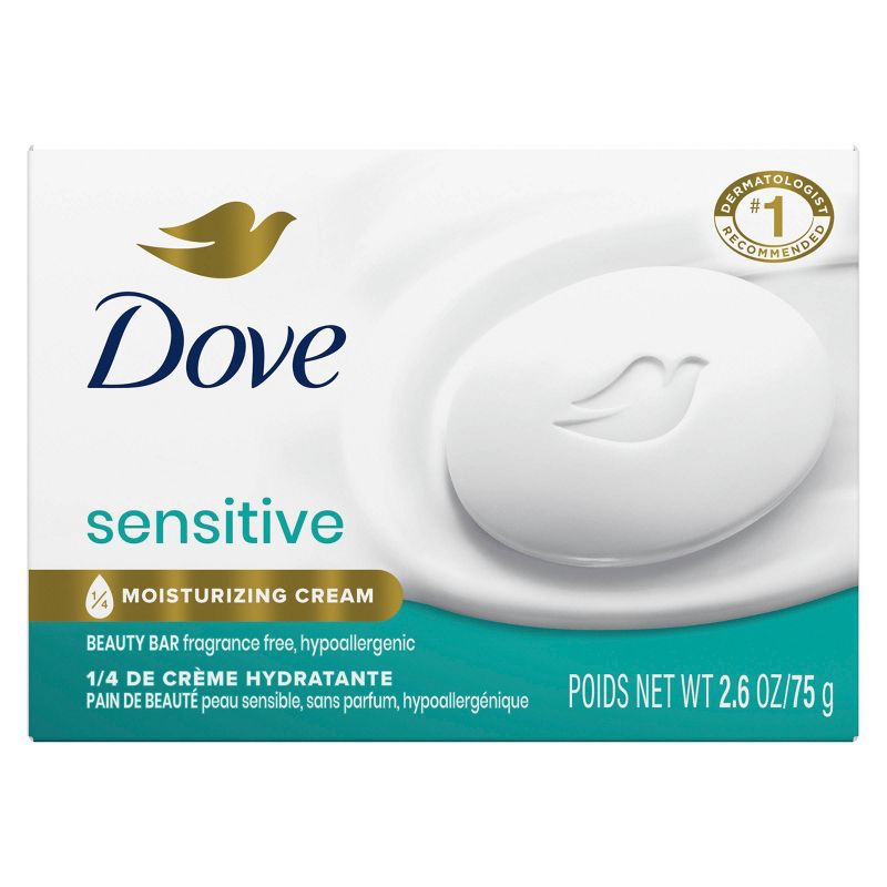 slide 12 of 13, Dove Beauty Sensitive Skin Bar Soap - Unscented - Travel Size - 2.6oz, 2.6 oz