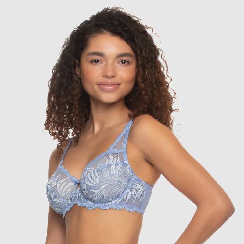 Paramour Women's Peridot Unlined Lace Bra - Periwinkle Blue 42D 1 ct