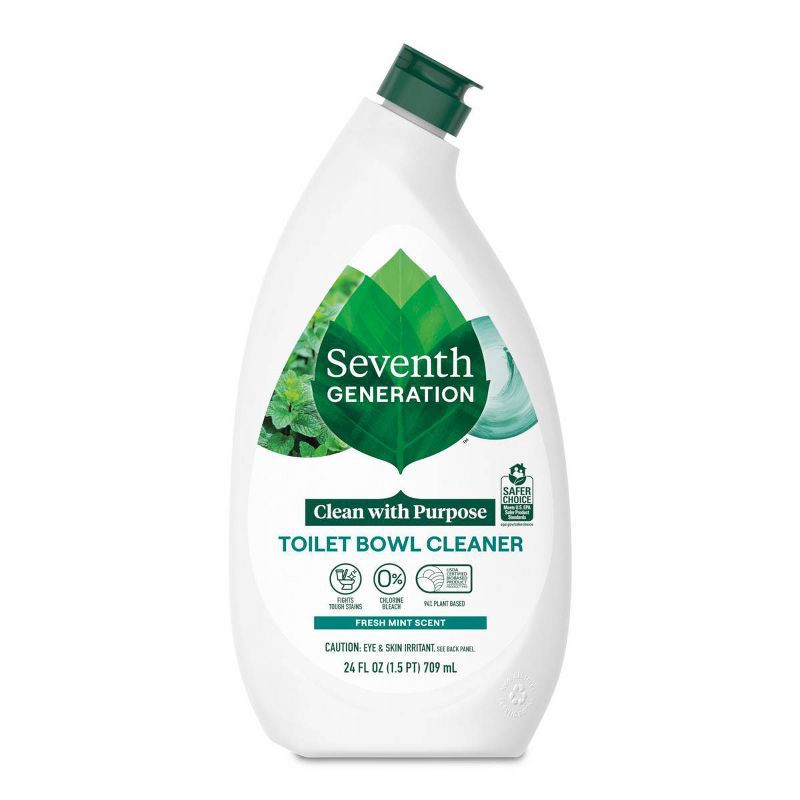 slide 1 of 9, Seventh Generation Mint Toilet Bowl Cleaner - 24 fl oz, 24 fl oz