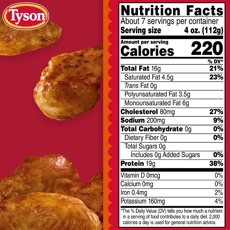 slide 7 of 7, Tyson Chicken Wings - Frozen - 40oz, 40 oz