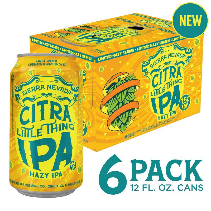 slide 2 of 10, Sierra Nevada Hazy IPA Beer - 6pk/12 fl oz Cans, 6 ct; 12 fl oz