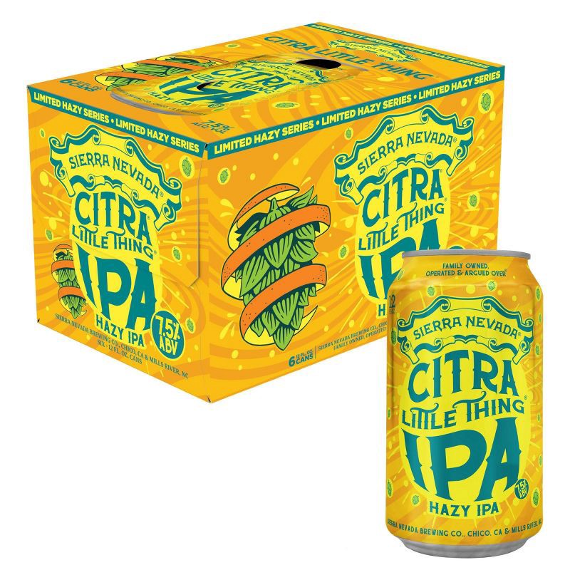 slide 1 of 10, Sierra Nevada Hazy IPA Beer - 6pk/12 fl oz Cans, 6 ct; 12 fl oz