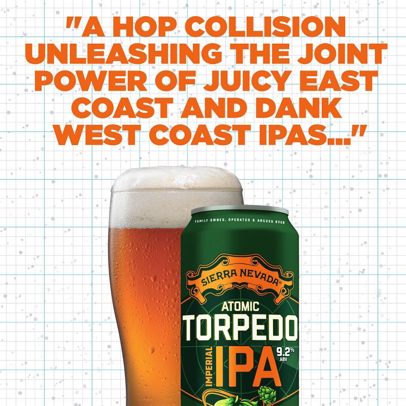 slide 4 of 7, Sierra Nevada Atomic Torpedo Imperial IPA - 6pk/12 fl oz Cans, 6 ct; 12 fl oz