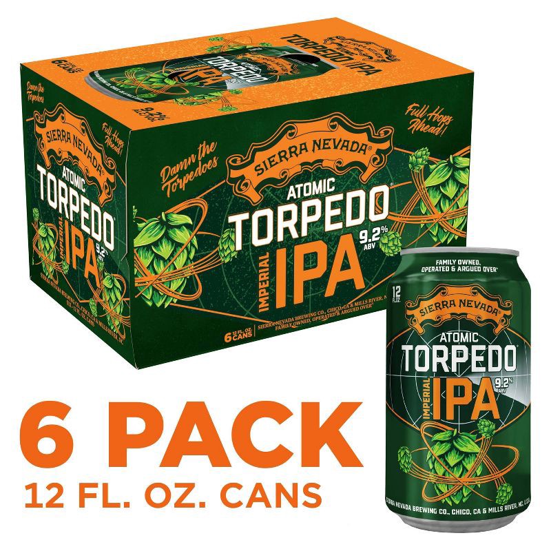 slide 10 of 10, Sierra Nevada Atomic Torpedo Imperial IPA - 6pk/12 fl oz Cans, 6 ct; 12 fl oz