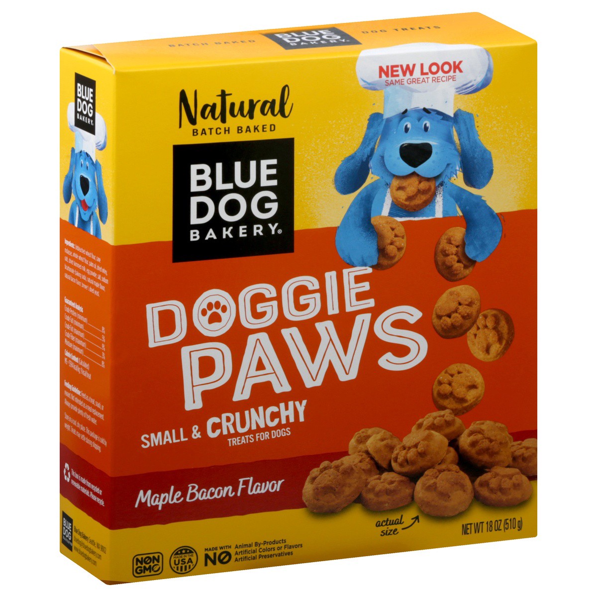 slide 7 of 9, Blue Dog Maple Bacon Paws, 18 oz