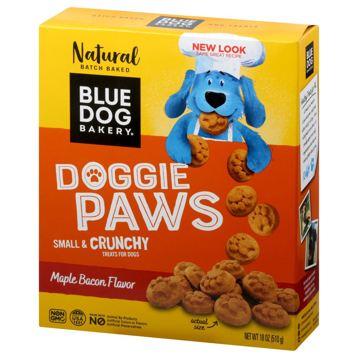 slide 6 of 9, Blue Dog Maple Bacon Paws, 18 oz