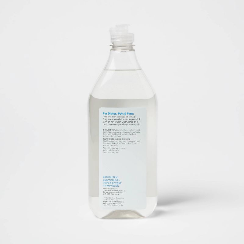 slide 3 of 3, Fragrance-Free Dish Soap - 28 fl oz - up&up™, 28 fl oz