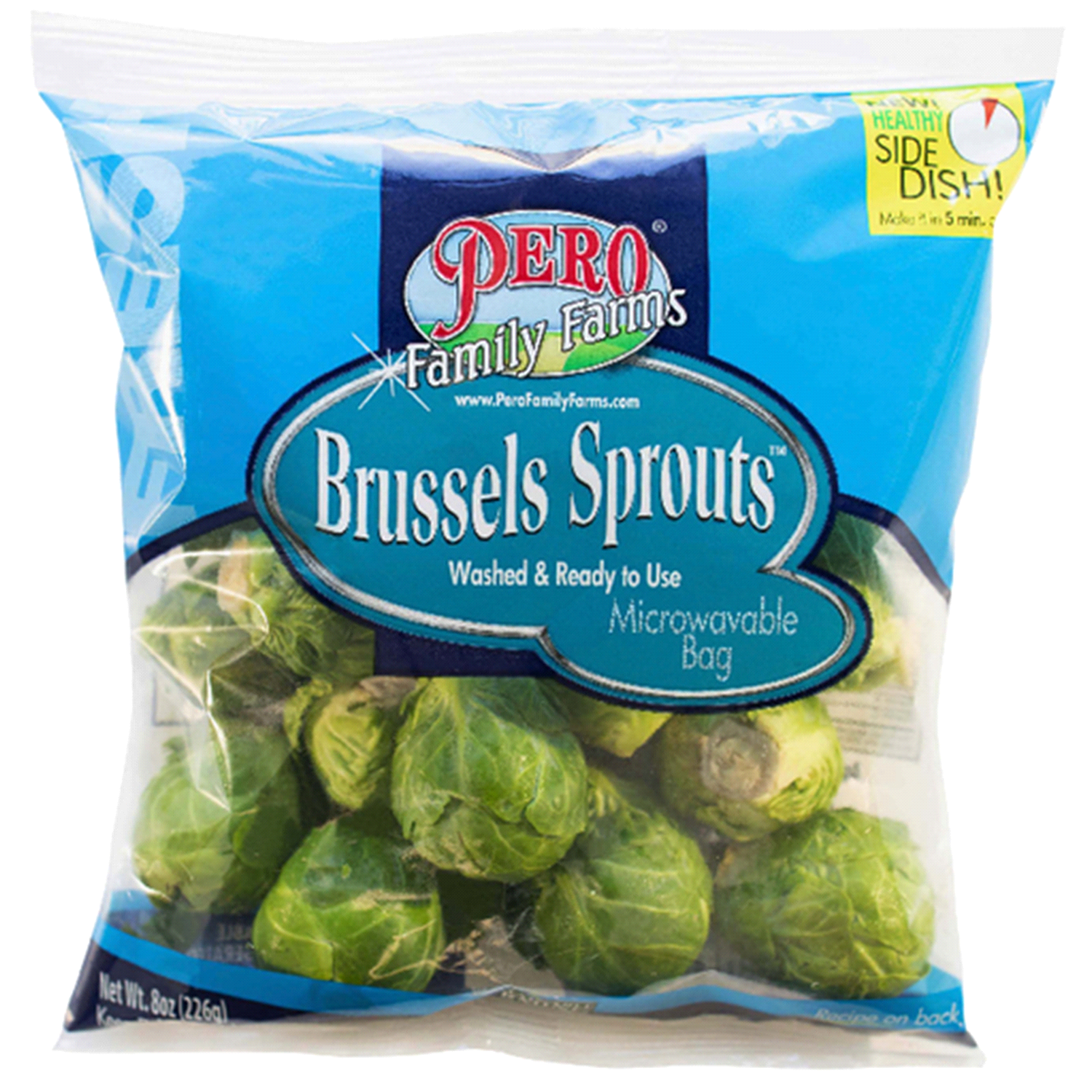slide 1 of 1, Pero Family Farms Pero Bagged Brussel Sprouts, 8 oz