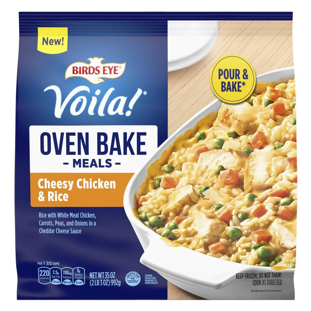 Birds Eye Frozen Voila Cheesy Chicken & Rice Oven Baked Meals 35oz 35