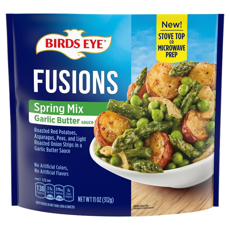 slide 1 of 4, Birds Eye Frozen Fusions Spring Mix with Garlic Butter - 11oz, 11 oz