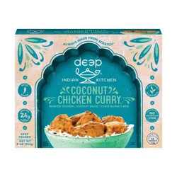 Deep Indian Kitchen Gluten Free Frozen Coconut Chicken Korma with Rice - 9oz
