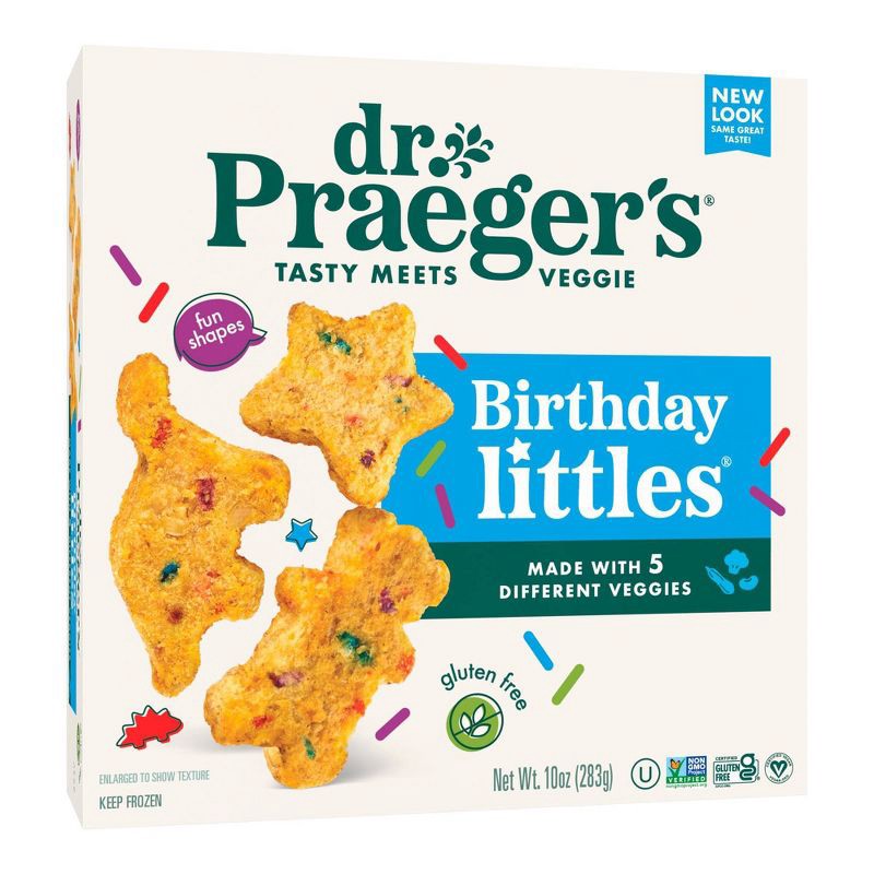 slide 1 of 4, Dr. Praeger's Frozen Gluten Free Vegan Birthday Cake Littles - 10oz, 10 oz