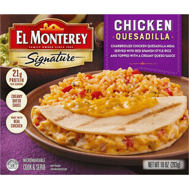 slide 1 of 5, El Monterey Frozen Chicken Quesadilla Meal - 10oz, 10 oz