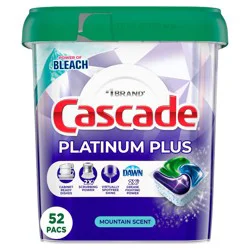 Cascade Mountain Platinum Plus Action Pacs Dishwasher Detergent - 33.8oz/52ct