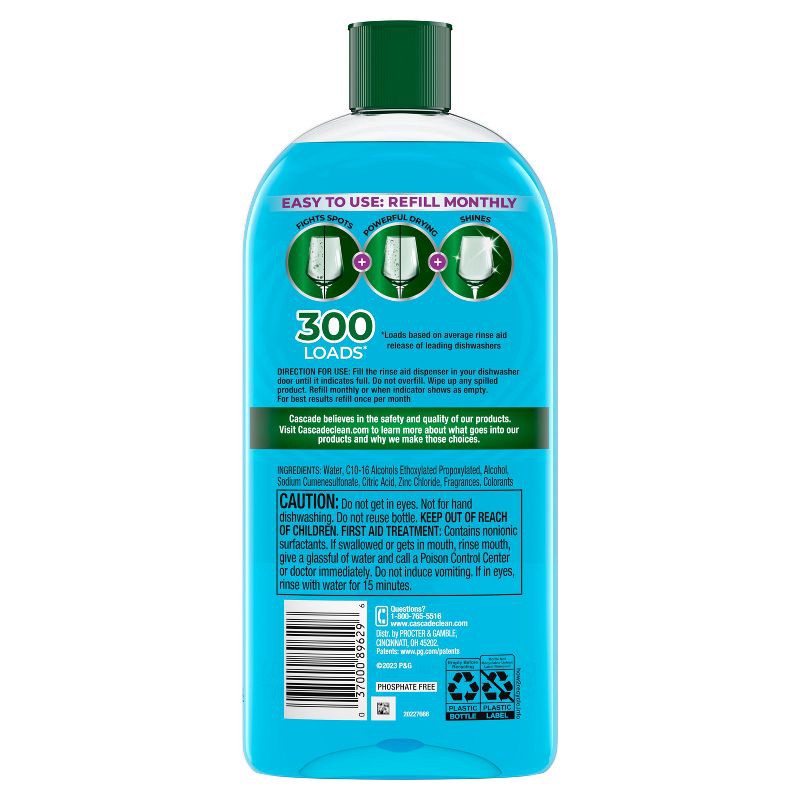 slide 8 of 9, Cascade Platinum Dishwasher Rinse Aid - 30 fl oz, 30 fl oz