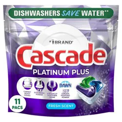 Cascade Fresh Platinum Plus Action Pacs Dishwasher Detergents - 11ct