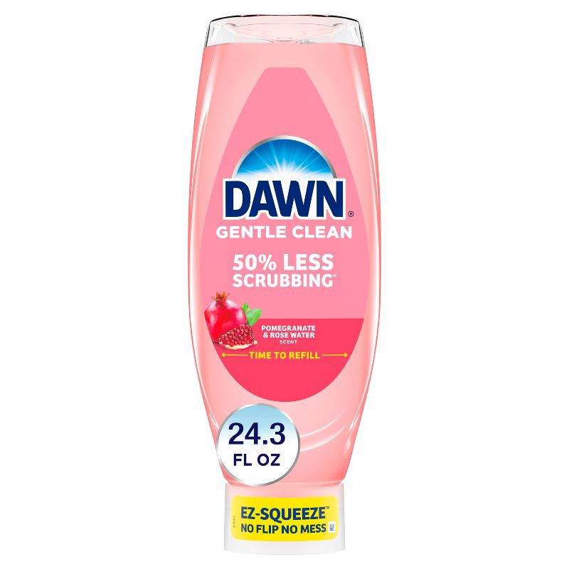 slide 1 of 1, Dawn Gentle Clean EZ-Squeeze Dishwashing Liquid Dish Soap - Pomegranate & Rose Water - 24.3 fl oz, 24.3 fl oz