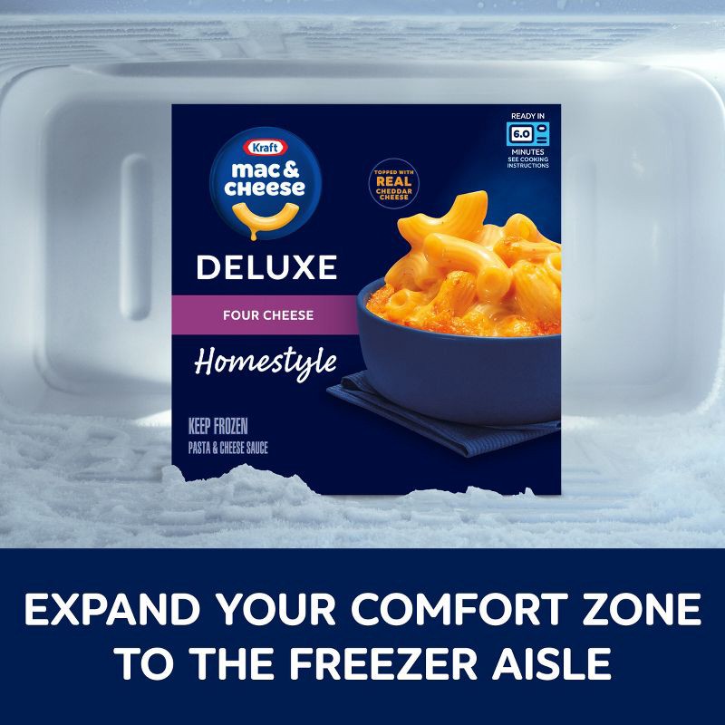 slide 4 of 9, Kraft Deluxe Four Cheese Mac and Cheese Frozen Meal - 12oz, 12 oz