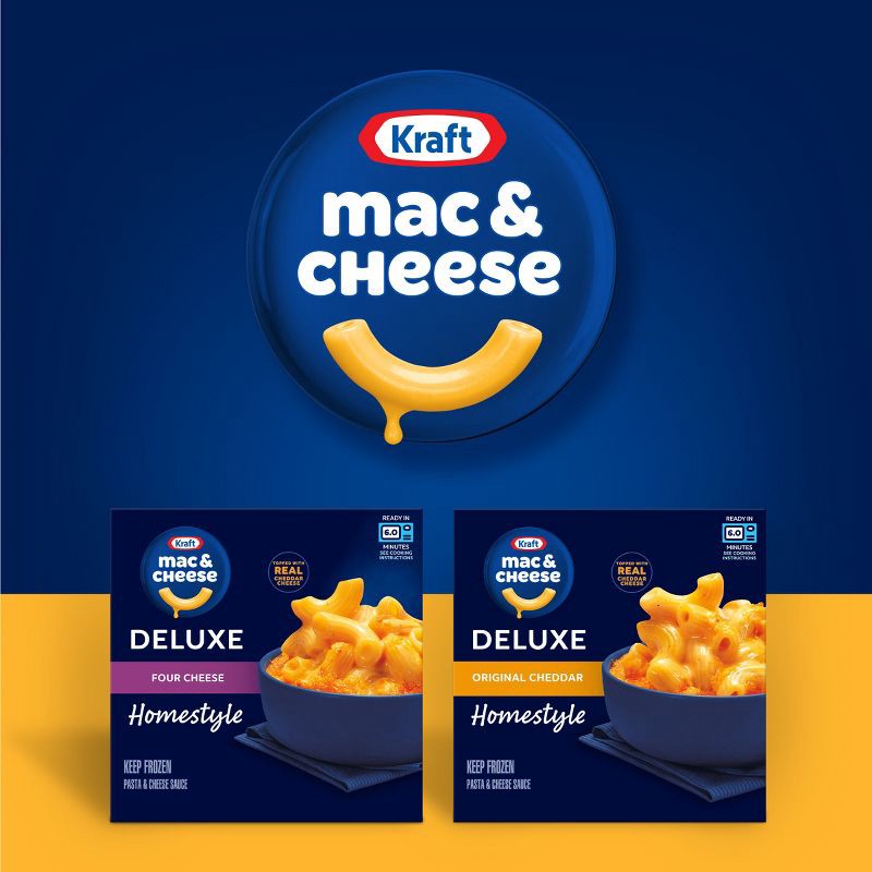 slide 9 of 9, Kraft Deluxe Four Cheese Mac and Cheese Frozen Meal - 12oz, 12 oz