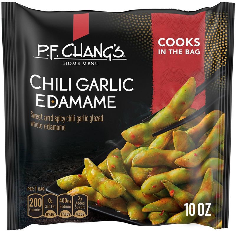 slide 1 of 6, P.F. Chang's Frozen Steam Sides Chili Garlic Edamame - 10oz, 10 oz