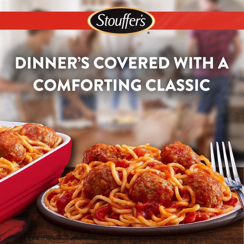 slide 3 of 8, Stouffer's Frozen Family Size Spaghetti with Meatballs - 30oz, 30 oz