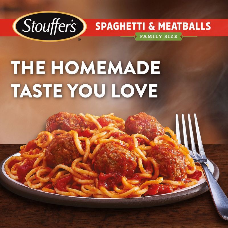 slide 1 of 8, Stouffer's Frozen Family Size Spaghetti with Meatballs - 30oz, 30 oz