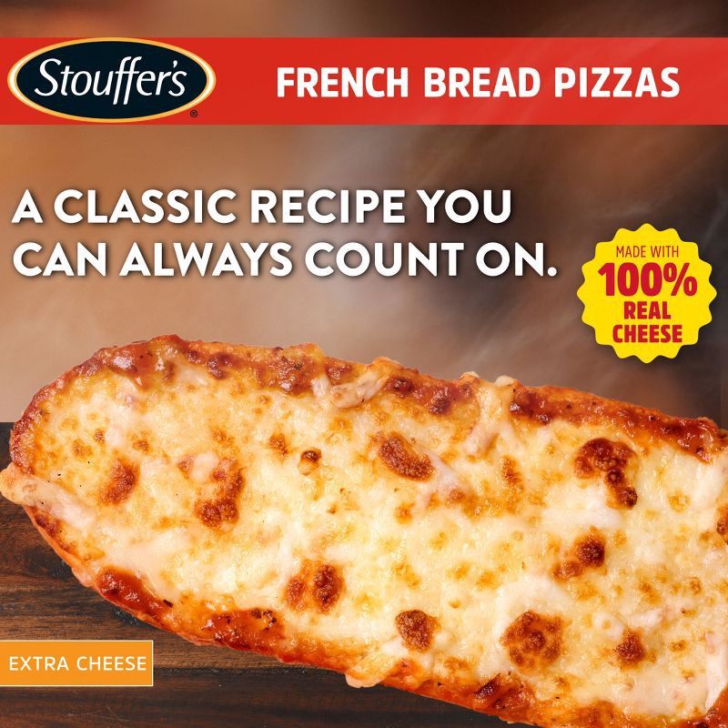 slide 1 of 10, Stouffer's French Bread Pizza Frozen Extra Cheese Pizza - 11.75oz, 11.75 oz