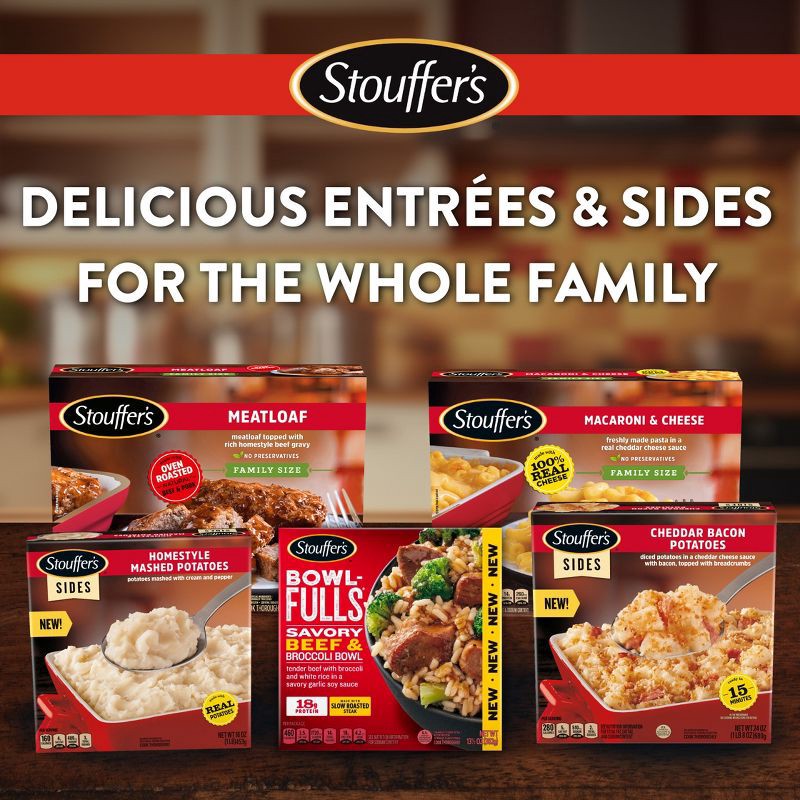 slide 5 of 13, Stouffer's Sides Cheddar Bacon Potatoes Frozen Food - 24oz, 24 oz