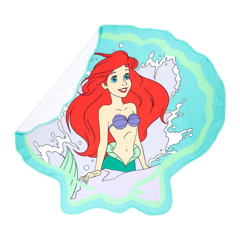 slide 5 of 5, Little Mermaid Shaped Beach Towel - Disney, 1 ct