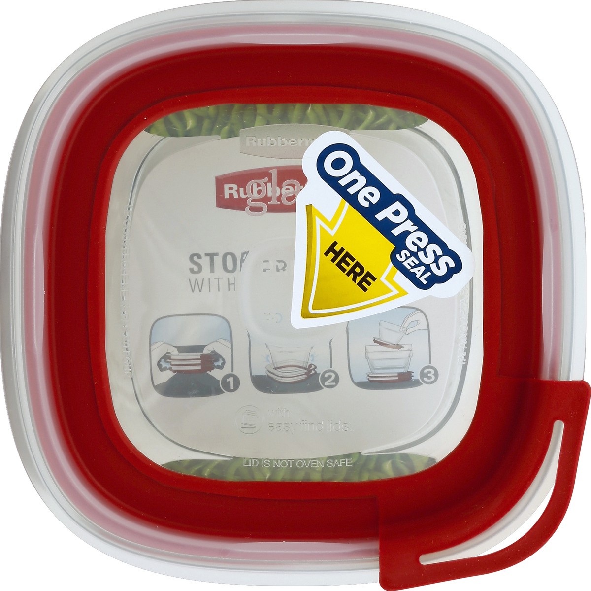 slide 4 of 4, Rubbermaid Easy Find Lids Glass Food Storage Container 4 Cup, 1 ct