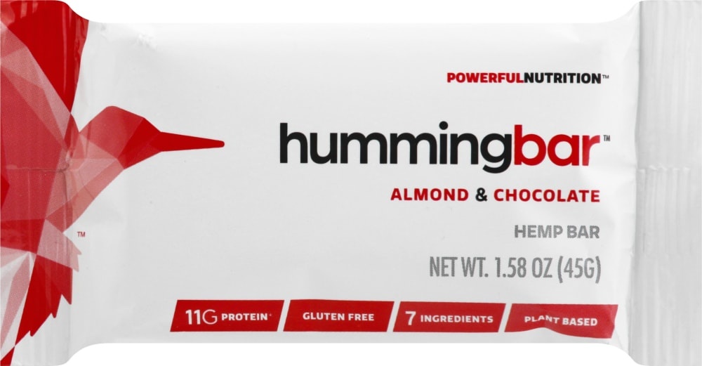 slide 1 of 1, Hummingbar Humming Hemp Almd Choc Bar, 1.58 oz