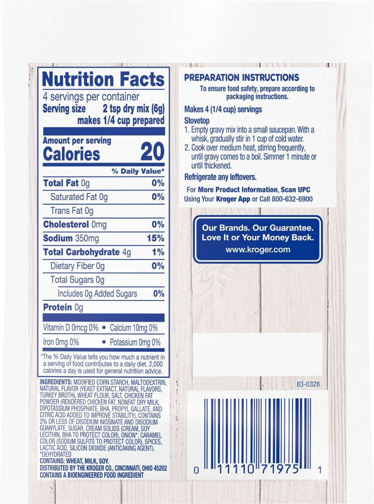 slide 2 of 2, Kroger Turkey Flavored Gravy Mix, 0.87 oz