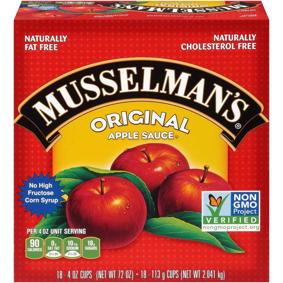 slide 1 of 8, Musselman's Original Apple Sauce, 18 ct; 4 oz