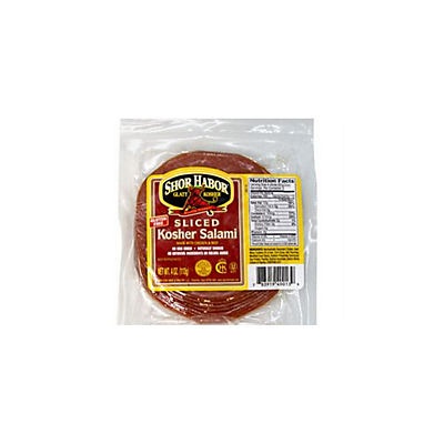 slide 1 of 1, Shor Harbor Sliced Kosher Salami, 4 oz