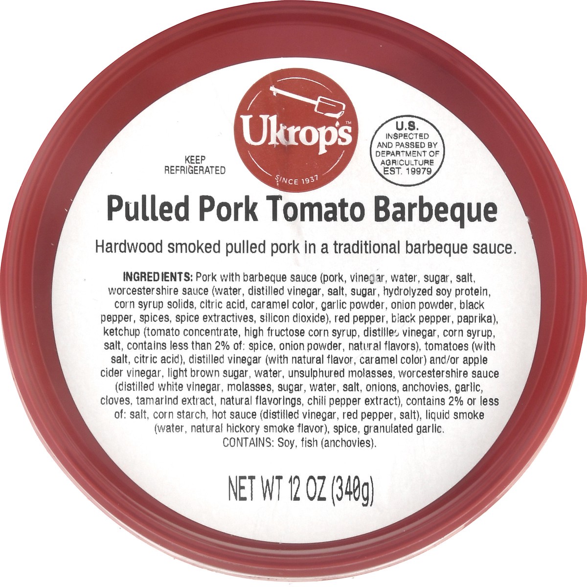 slide 3 of 13, Ukrops Pulled Pork Tomato Barbeque 12 oz, 12 oz