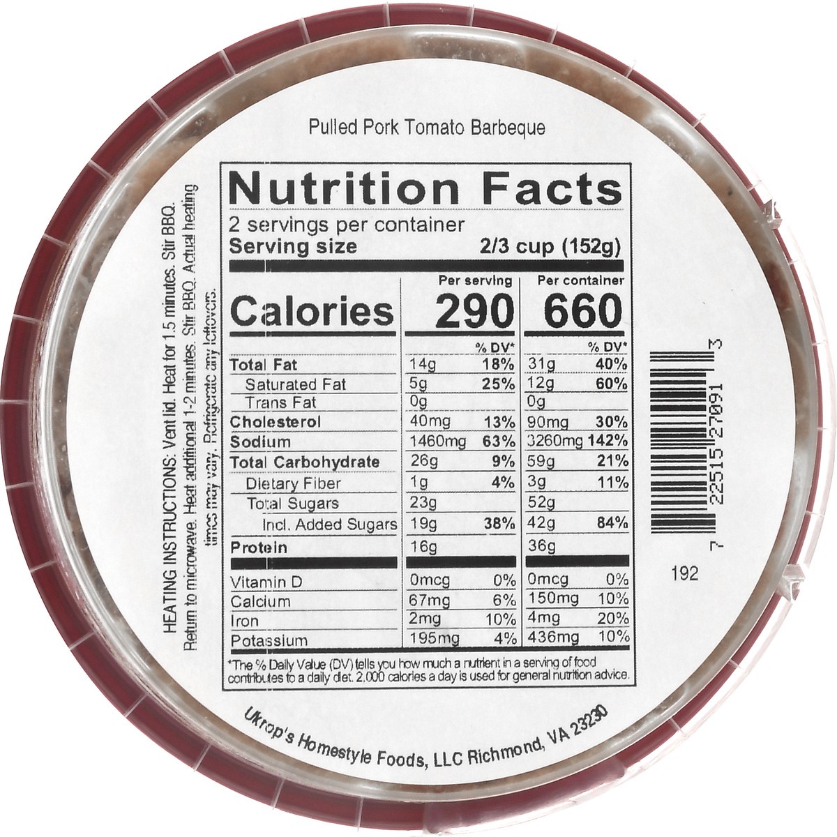 slide 7 of 13, Ukrops Pulled Pork Tomato Barbeque 12 oz, 12 oz