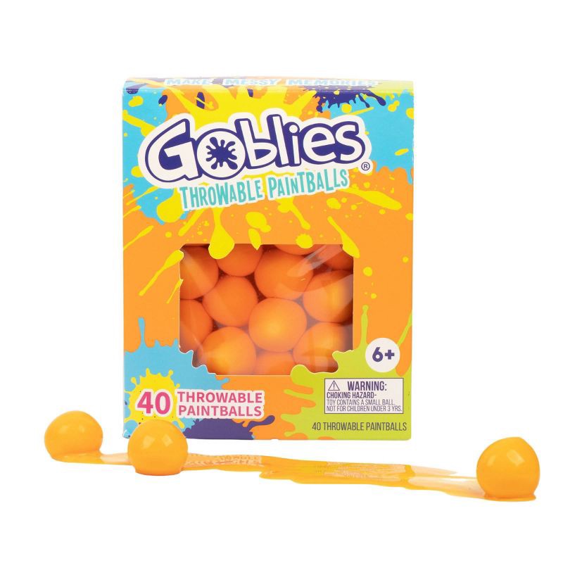 slide 3 of 6, Goblies Throwable Paintballs 40ct - Orange, 40 ct