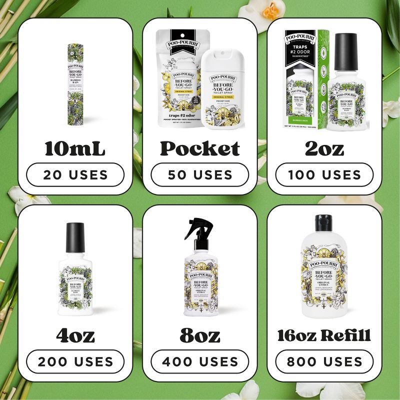slide 10 of 12, Poo-Pourri Toilet Spray - Bamboo Rain - 2 fl oz, 2 fl oz