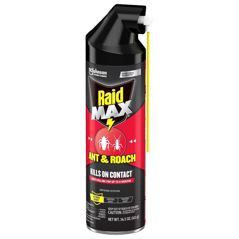 slide 12 of 13, Raid Max Ant and Roach Killer Bug Spray - 14.5oz, 14.5 oz